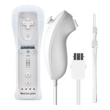 Controle Wii Remote Plus Nunchuk Compatvel Nintendo Wii u Cor Branco
